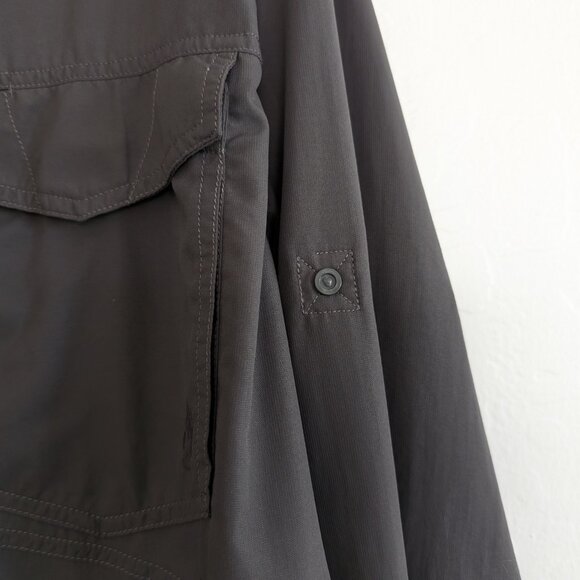 ALASKAN HARDGEAR Shirt Men's XL Tall Gray Standard Fit Button Pocket Long Sleeve - Picture 4 of 14